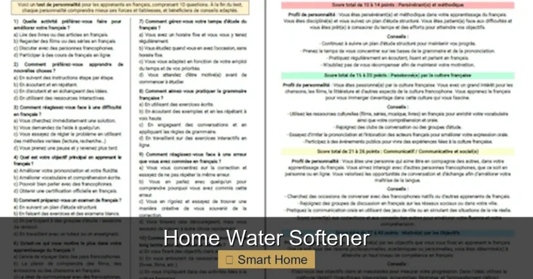Home Water Softener