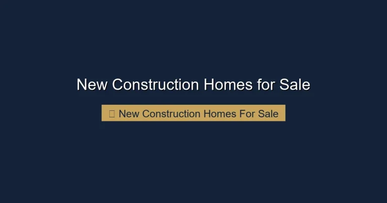 New Construction Homes for Sale