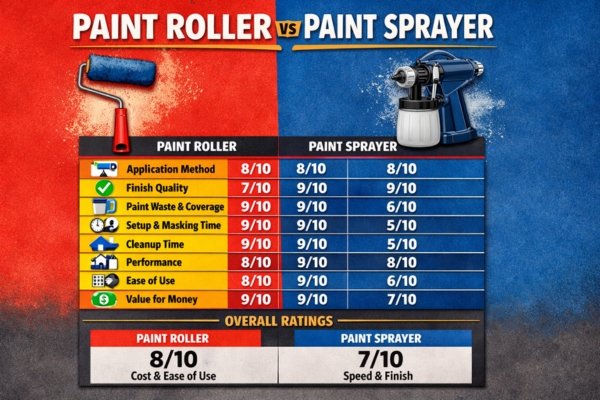 Paint Roller vs Paint Sprayer: Details Comparison
