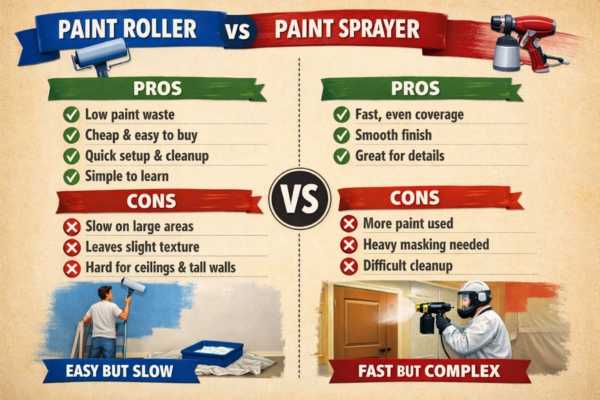 Paint Roller vs Paint Sprayer: 