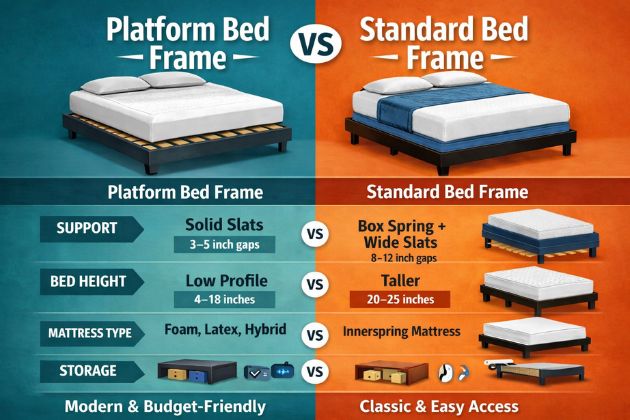 Platform Bed Frame vs Standard Bed Frame