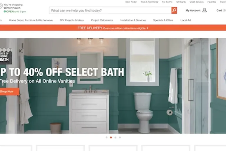 Home Depot Website