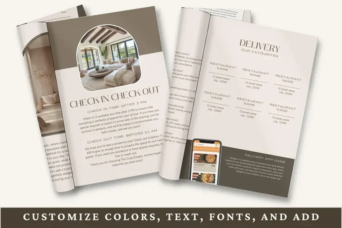 Organized home information pack with property documents and smart home device records